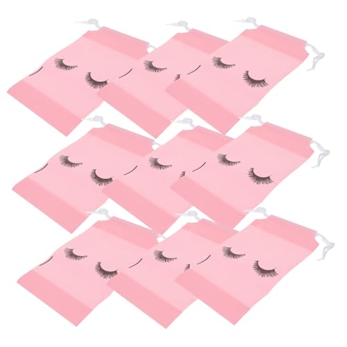 VICASKY 100 Stück Kosmetiktaschen mit Zugband Tragbare Makeup Pouches aus Strapazierfähigem Eva in Rosa als Reise Organizer und Praktische Aufbewahrungstasche für Kosmetikartikel von VICASKY