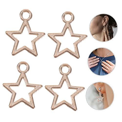 VICASKY 100 Stück Teiliges DIY Charms Hohl Goldfarbene Metallanhänger für Halsketten und Armbänder Dekorative Schmuckanhänger für Bastelprojekte und Persönliche Accessoires von VICASKY