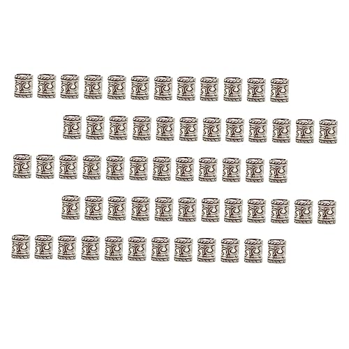 VICASKY 100 Stück Vintage Dreadlocks Ringe Haarschmuck Hohlraum Headpiece für Verschiedene Frisuren Langlebige Haaraccessoires aus Legierung für Zöpfe und Dreadlocks von VICASKY