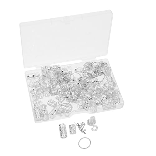 VICASKY 100stücke Silberne Haarschmuck-ringe Set Für Zöpfe Und Dreadlocks Metall Haaraccessoires Für Mädchen Frauen Partys Hochzeiten Und Cosplay Vielseitige Dekorationen von VICASKY