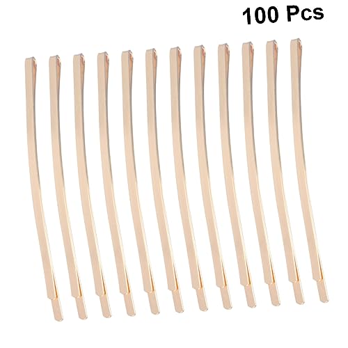 VICASKY 100stücke Goldene Metall Haarnadeln Einfache Bobby Pins Haarspangen Für Mädchen Metall Haarspangen Haar-accessoires Dekorative Haarnadeln Seitliche von VICASKY
