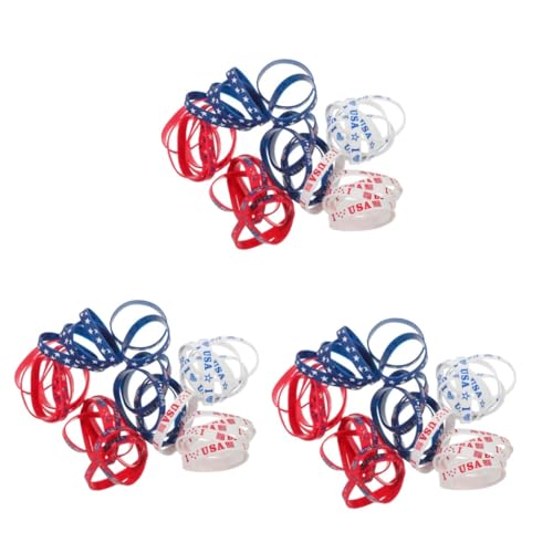 VICASKY 108 Stck. Teiliges Patriotische Silikonarmbänder Flexibles Bequemes Independence Day Party Armband Langlebig Passend für Damen und Herren für Feierlichkeiten und Events von VICASKY