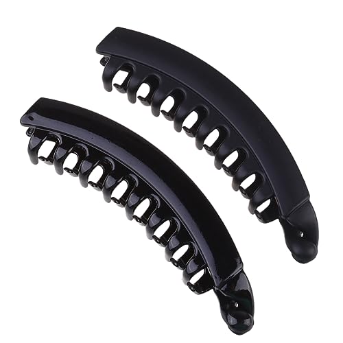 VICASKY 10stücke Grosse Bananen Haarspangen Gezahnte Haarklammern Kopf Schmuck Für Frauen Stile Schwarz von VICASKY