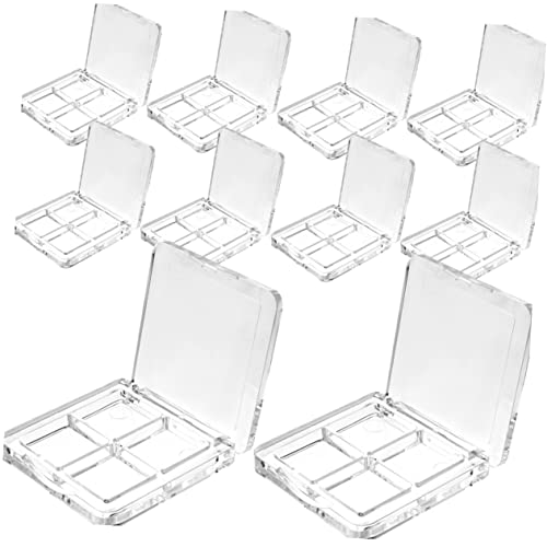 VICASKY 10Stücke Lidschatten Organizer Mit Fächern Transparente DIY Lidschattenbox Für Lippenstift Und Leere Kosmetik Aufbewahrungsbox Für Styling Und Ordnung von VICASKY