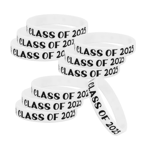 VICASKY 10stücke Silikon-abschlussarmbänder Für Klasse Elastische Gummiarmbänder Für Absolventen Festarmbänder Für Lehrer Und Studenten Gastgeschenke Für Abschlusssaison von VICASKY