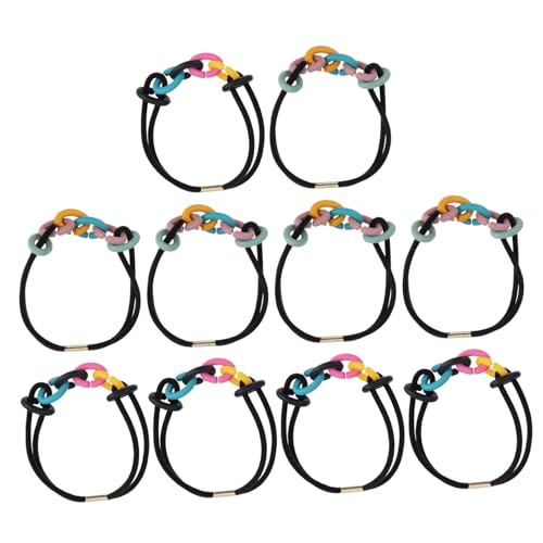 VICASKY 10stücke Bunte Haarseile Aus Gummiband-haarspulen Für Mädchen Strapazierfähige Haarbänder Für Dickes Haar von VICASKY