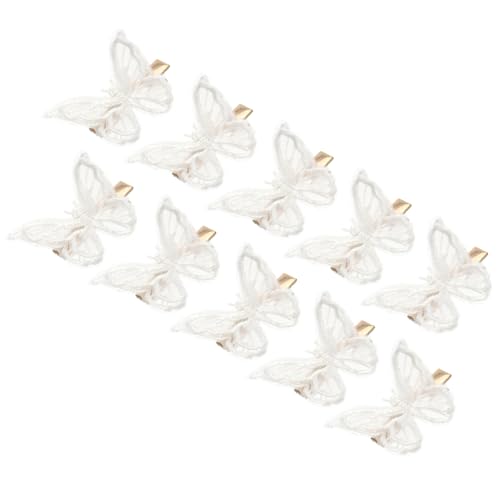 VICASKY 10stücke Damen Haarspange Mit Spitze Weiß Aus Spitze Und Metall Für Frauen Und Mädchen Haarnadel Stickerei Haarschmuck von VICASKY
