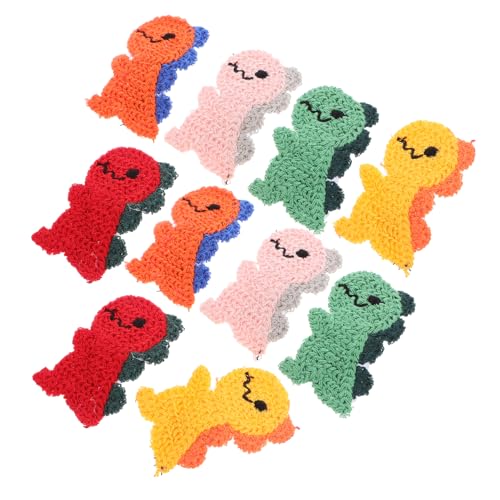 VICASKY 10stücke Dinosaurier Haar Clips Druckknopf Haarspangen Cartoon Teens Haar Zubehör Metall Und Wolle Für Geburtstage Partys Haartypen von VICASKY