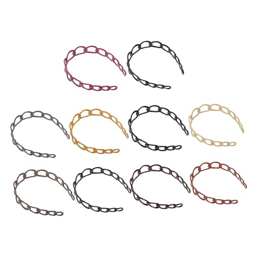 VICASKY 10stücke Ketten Stirnband Für Frauen Verdreht Haar Ketten Haarband Stilvolle Kopfschmuck Breitkrempiges Haarband Tägliche Haarreifen Schicke Haarbänder Praktische Haarreifen von VICASKY
