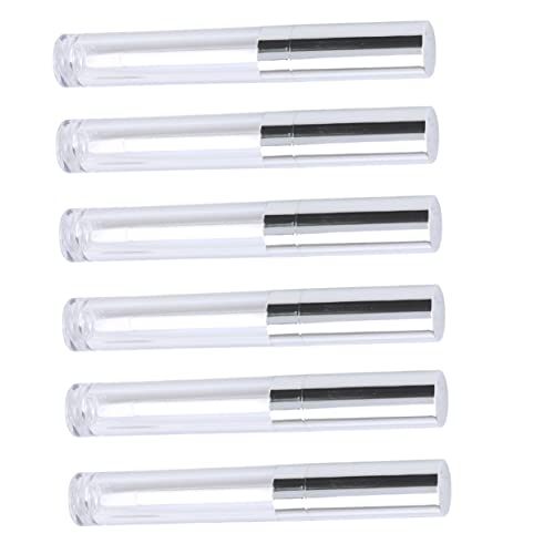 VICASKY 10stücke Leere Kosmetische Lipgloss Tube Behälter Lipgloss-tuben Mit Stäbchen Gloss Lip Balm Tuben Behälter Leere Silber von VICASKY