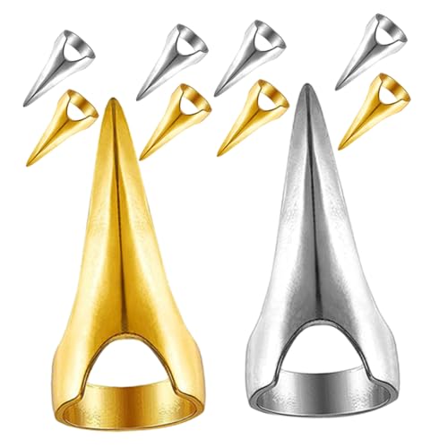 VICASKY 10stücke Metall-haarscheitelringe Für Flechtfrisuren Fingerringe Zum Haareflechten Haarstyling-tool Und Silber Accessoire Für Cosplay Und Retro-look von VICASKY