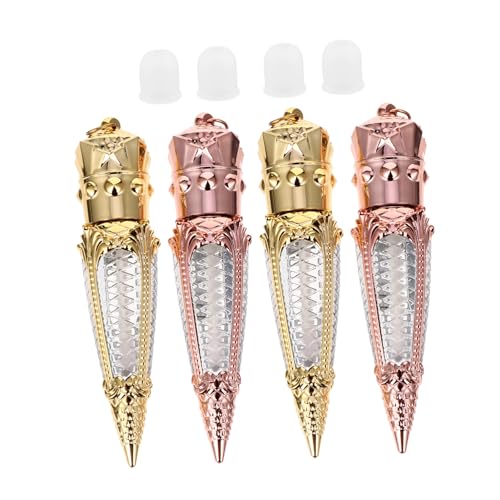 VICASKY 10stücke Radieschen Lippenbalsam Röhrchen Nachfüllbare Lippenpflege Behälter Leckfreie Lip Gloss Tuben Für DIY Kosmetik Mode Lip Gloss Set Roségold Gold von VICASKY