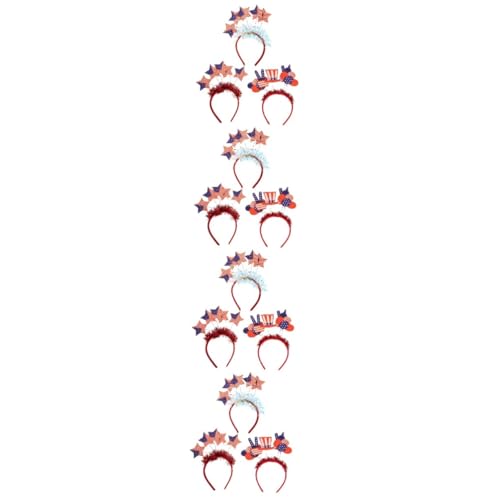 VICASKY 12 Stck. Teiliges Sternförmige Haarbänder für Frauen Unverrutschbares Independence Day Haarband Party und Kostüm Accessoire für Erwachsene und Mädchen von VICASKY
