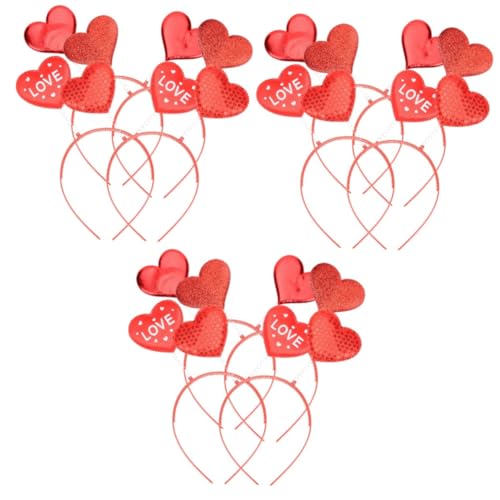 VICASKY 12 Stck. Valentinstag Herz Haarreif Teiliges Party Haarreifen für Erwachsene Liebesdesign Foto Requisiten Hochzeit Geburtstag Festival Zubehör von VICASKY