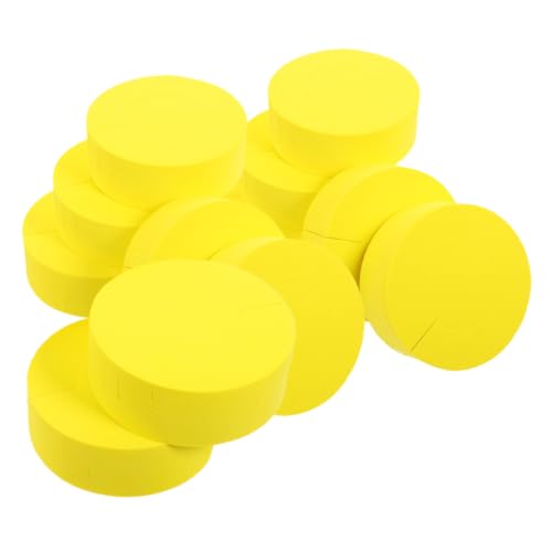 VICASKY 12 Stück Haarschwamm Lockenstab Haarschneider für Männer Borste Haarschneidemaschinen Netz friseurbedarf locken machen lockenföhn Schwamm zum Locken der Haare Schwammring Yellow von VICASKY