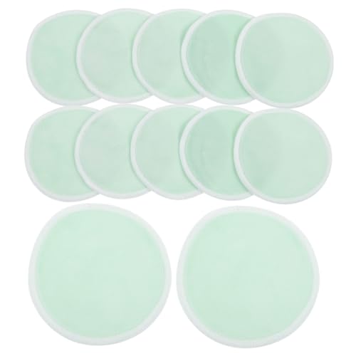 VICASKY 12 Stück Make-up-Entferner-Pad Handtuch ölig waschen Pads Gesichts- Reinigung Bambusfaser-Schönheitswerkzeug wiederverwendbares Gesichtspolster Make-up-Zubehör Bambusfaser-Pad Grün von VICASKY