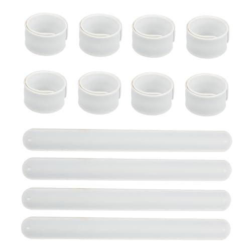 VICASKY 12 Stück Teiliges DIY Silikon Schnapparmband Weiß Armbänder zum Basteln Praktische Wrist Jewelleries als Party Mitgebsel und Foto Requisiten für Mädchen Jungen von VICASKY