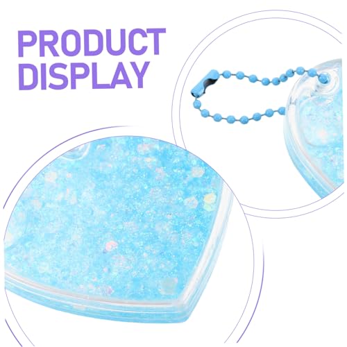 VICASKY 12 Stück Teiliges Fließender Sand Herzanhänger Leichtes DIY Charms für Valentinstag Vielseitiger Herz Schlüsselanhänger und Hängeornament für Tasche Auto Rucksack und Wohnraumdeko von VICASKY