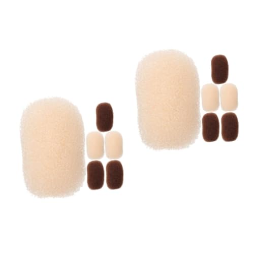 VICASKY 12 Stück Teiliges Haarpolster Clips für Damen Atmungsaktive Volumen Haarklammern Einfaches Styling schadfrei für Locken Hochsteckfrisuren und Ponytail Wiederverwendbar in Kaffee von VICASKY