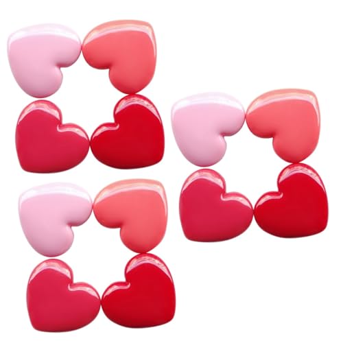 VICASKY 12 Stück Teiliges Herzförmiges Reise Container aus Plastik für Kosmetik Cremes Lippenbalsam Lidschatten Nachfüllbar Leicht Tragbar Für Damen und Mädchen Zufällige von VICASKY