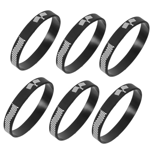 VICASKY 12 Stück Teiliges Karomuster Silikonarmband Sportliche Armbänder für Racing Themenpartys Leicht Dekorativ und Vielseitig Einsetzbar von VICASKY
