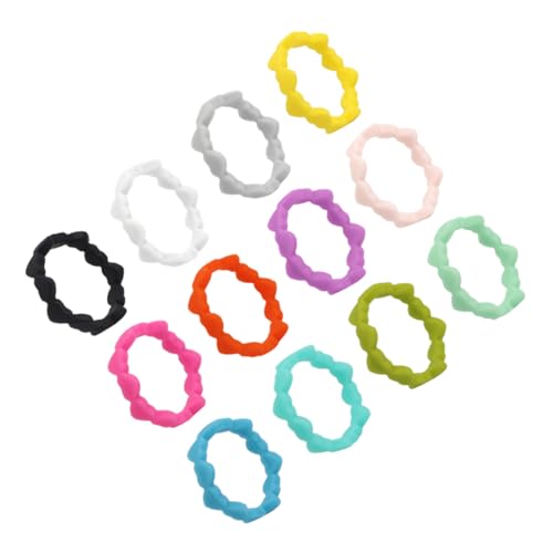 VICASKY 12 Stück Teiliges Silikonringe Herzform Atmungsaktive Wasserfeste Finger Jewelry Bands Kratzfest Hitzebeständig als Sport Hochzeitsringe für Damen und Herren von VICASKY