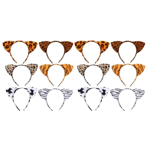 VICASKY 12 Stück Tierohren Haarreif Kreative Kostüm Accessoires für Karneval und Themenpartys Leopard Tiger Zebra Kuh und Mehr für Festliche Dekorationen VICASKY 12 Stück Tierohren Haarreif Kreative Kostüm Accessoires für Karneval und Themenpartys Leopard Tiger Zebra Kuh und Mehr für Festliche Dekorationen von VICASKY