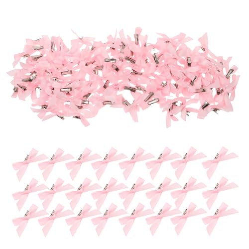 VICASKY 120 Stück Teiliges Rosa Schleifen-haarclips Weiche Kleine Schleifen-haarspangen Sanfte Seitliche Klammern Modische Ballett-haaraccessoires für Frauen Mädchen Alltag Tanz und Sport von VICASKY