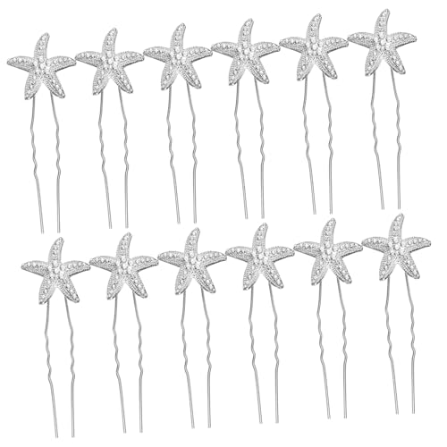 VICASKY 12stücke Dekorative Strass-haarnadeln Für Hochzeiten Haarschmuck Mit Sternen Für Frauen Haarteile Für Braut Metall-haar-zubehör von VICASKY