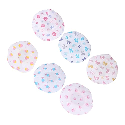 VICASKY 12stücke Duschhut Aus Pvc Und Ölbeständig Für Damen Küche Und Spa Bequemer Haarenschutz Und Leicht Zu Tragen von VICASKY