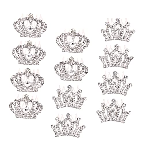 VICASKY 12stücke Junge Mädchen Haarkamm Tiara Haar Clip Kid Crown Kopfschmuck Für Geburtstag Party Anlass Mit Strass Für Mädchenkopfbedeckung von VICASKY