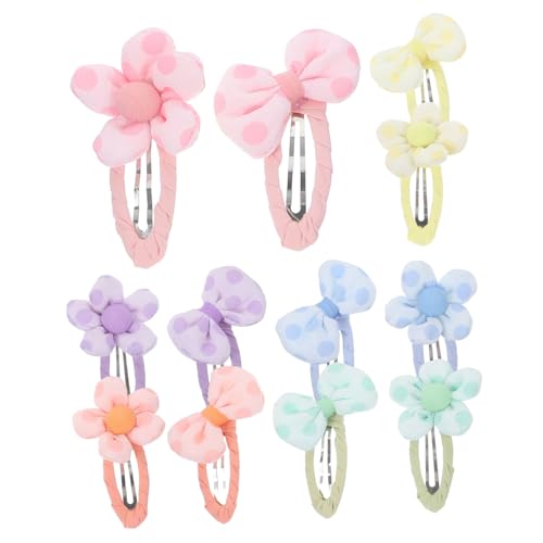 VICASKY 12stücke Stoff Haarclips Mit Schleifen Und Blumen Für Mädchen Junge Mädchen Haarschmuck Leicht Zu Tragen Kopfschmuck Für Kleinkinder von VICASKY