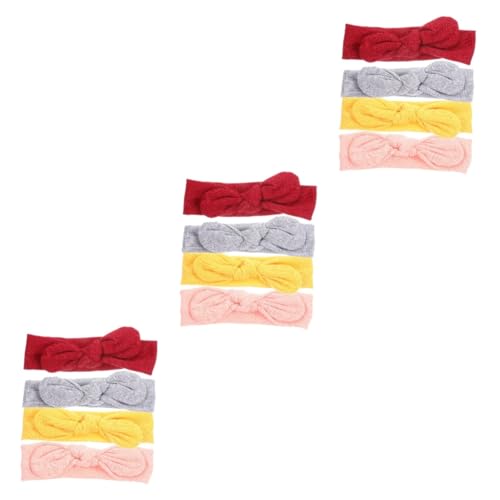 VICASKY 12stücke Teiliges Mädchen Haarbänder Mit Haarschleifen Elastische Kopfbedeckungen Für Kleinkinder Und Weinrot Stilvolle Haaraccessoires Für Besondere Anlässe von VICASKY