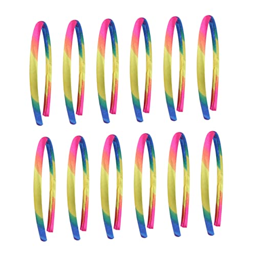 VICASKY 12stücke Junge Mädchen Haarband Regenbogen Haarspangen Haartürban Stirnband Kopfbedeckung Party Zubehör Für Mädchen von VICASKY