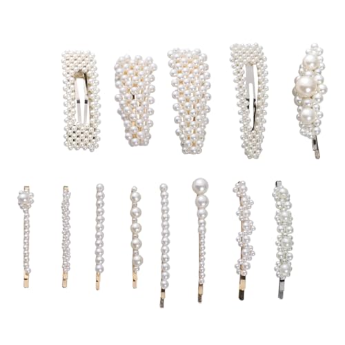 VICASKY 13 Stück Teiliges Perlen Haarspangen für Mädchen Haarklammern für für Partys Feste und Täglichen Gebrauch Leicht und Langlebig von VICASKY