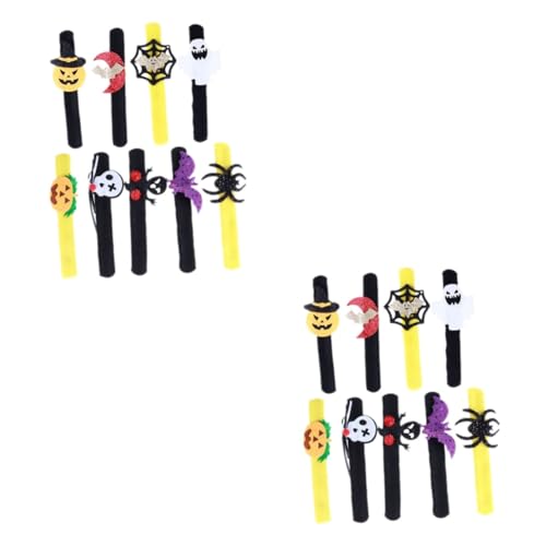 VICASKY 14 Stk Halloween-Schnappring-Armband Armbänder für Halloween-Kostüme Schlagarmbänder für Kinder kostüm halloween kinder halloween kinder kostüme geschenk Ornament Schädel Pat-Ring von VICASKY