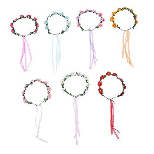 VICASKY 14 Stück Blumen Stirnband Haarkranz für Mädchen und Leicht und Tragbar Strand Haaraccessoire Blumendekoration für Hochzeiten und Festivals von VICASKY