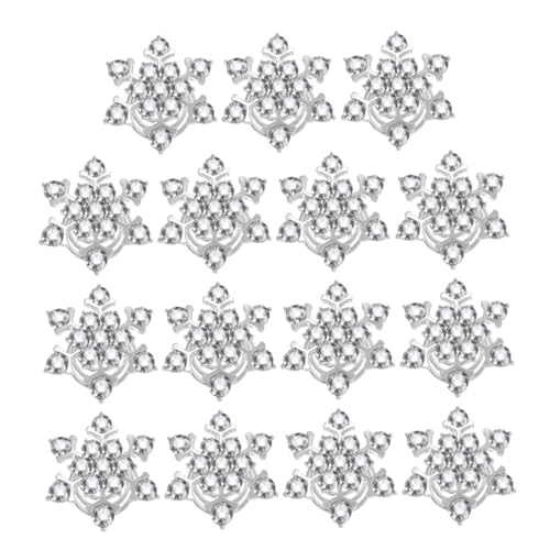 VICASKY 15stücke Schneeflocken-haarschmuck Aus Metall Mit Strasssteinen Gedrehter Spirale Und Haarnadeln Für Hochzeit Und Weihnachten Glänzendes Haaraccessoire von VICASKY