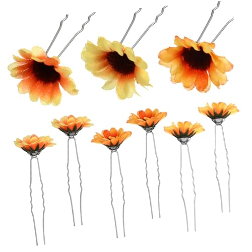 VICASKY 15stücke Sonnenblumen-haarspangen Diy-sonnenblume Haarnadel-zubehör Handgefertigte Materialien Für Haare Sonnenblume Haarspangen Für Junge Mädchen von VICASKY