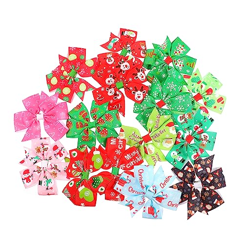 VICASKY 15stücke Weihnachts Motiv Haarnadeln Junge Mädchen Schleife Knoten Haarspangen Weihnachts Kopfschmuck Haar Zubehör von VICASKY