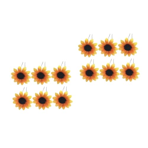 VICASKY 16 Stck. Teiliges Sonnenblumen Haarspangen für Mädchen Robuste Blumen Haarklammern Gelbe Daisy Haarschmuck Clips Fester Sitz für Junge Mädchen von VICASKY