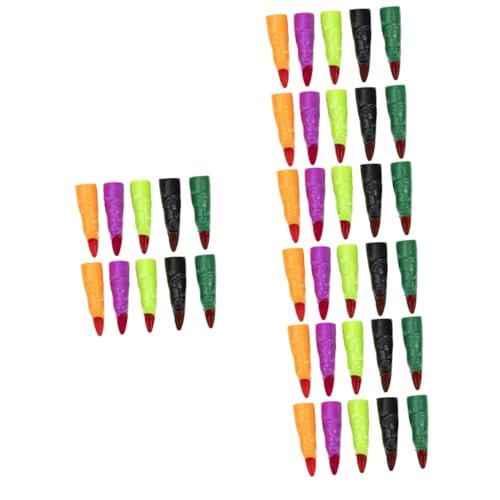VICASKY 160stücke Halloween Verkleidung Requisiten Bunte Gefälschte Finger Und Nagel Grusel Und Zauber-kostüme Für Partys Und Cosplay-dekorationen von VICASKY