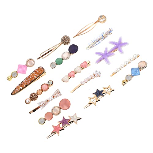 VICASKY 16stücke Seitliche Haarklammern Haar Clips Zarte Haarnadeln Für Mädchen Kopf Schmuck Seitliche Haarspangen Kreative Haarspangen von VICASKY