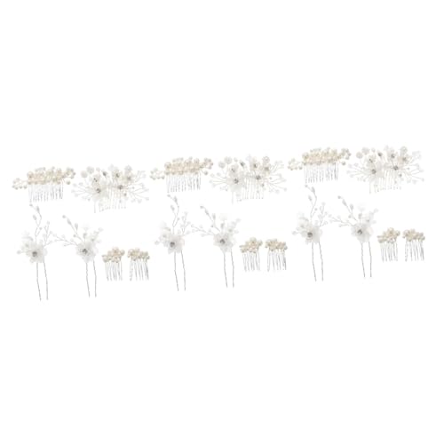 VICASKY 18 Stck. Teiliges Perlen Haarkämme Braut Hochzeit Haarschmuck Silberfarben Langlebig Dekorativ für Besondere Anlässe Damen VICASKY 18 Stck. Teiliges Perlen Haarkämme Braut Hochzeit Haarschmuck Silberfarben Langlebig Dekorativ für Besondere Anlässe Damen von VICASKY
