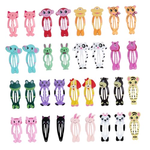 VICASKY 18paare Tier-haarspangen Für Junge Mädchen Haarschmuck Kopfbedeckungen Tierdesign Haarspangen Für Pferdeschwanz Alltagskleidung von VICASKY