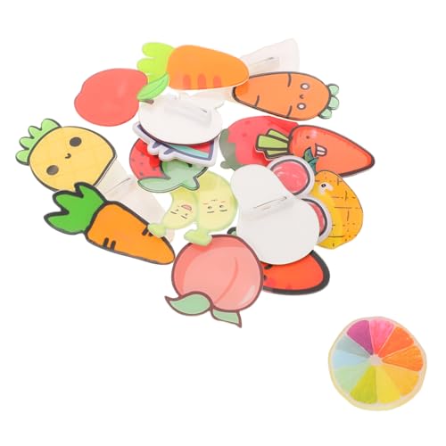VICASKY 19 Stück Verschiedene Obstformen aus Acryl Dekorative Abzeichen für Kinderbekleidung Rucksäcke und Mehr von VICASKY