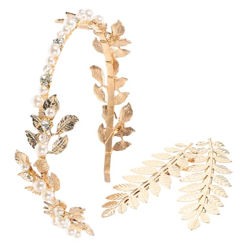 VICASKY 1Satz Haarzubehör Goldenes Stirnband Mit Haarklammern Für Eleganter Brautschmuck Perfektes Accessoire Für Hochzeitsfeiern Und Besondere Anlässe von VICASKY