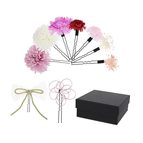 VICASKY Floraler Kopfschmuck Aus Konservierten Blumen Kimono Kopfbedeckung Für Damen Haar Schmuck Im Japanischen Stil Für Hochzeit Und Alltag von VICASKY