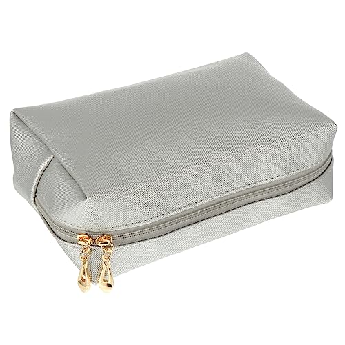 VICASKY 1stück Große Kapazität Pu Kosmetiktasche Für Damen wasserdichte Handtasche Im Eleganten Kreuzmuster Für Make-up Und Toilettenartikel von VICASKY