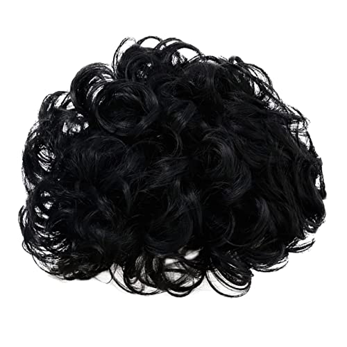 VICASKY 1stück Herren Perücke Curly Haarstück Für Alltag Und Partys Hochtemperatur-synthetik Bequem Und Wiederverwendbar Geeignet Für Erwachsenen von VICASKY